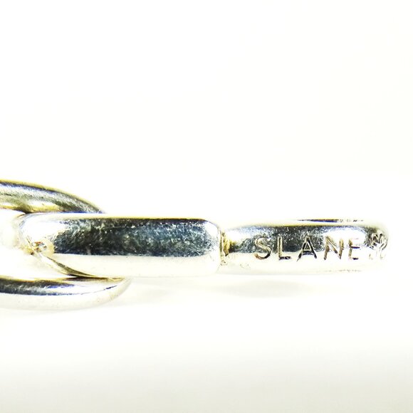 SLANE & SLANE Sterling Silver Slane Signature Stations & White Pearls Necklace - Picture 9 of 13